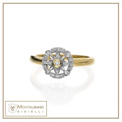 Anello Raggio di Sole tondo piccolo| Gioielli De Nobili